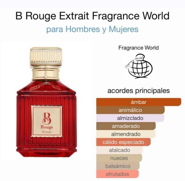 B Rouge Extrait de Fragance World - Imagen 3