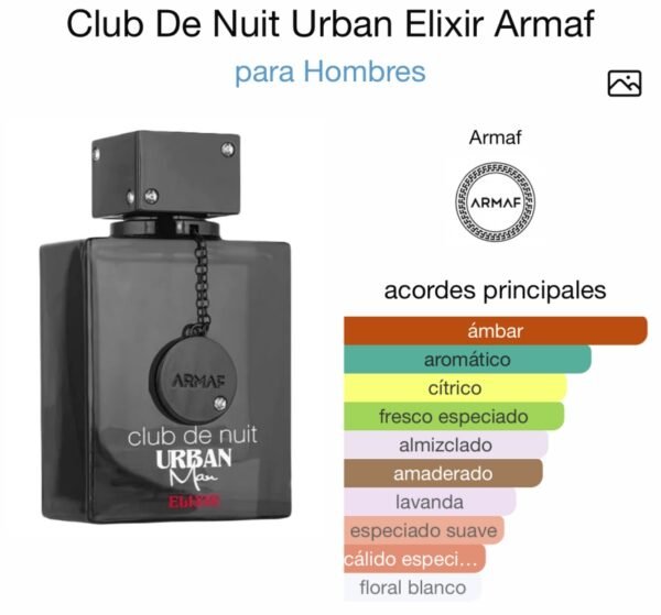Club de Nuit Urban Man Elixir de Armaf - Imagen 4