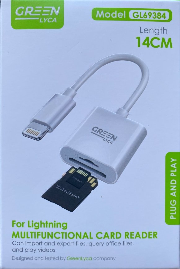 Lector para Tarjetas conexión Apple Lightning