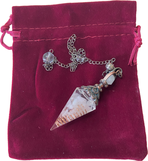 Péndulo de Cuarzo Rosa