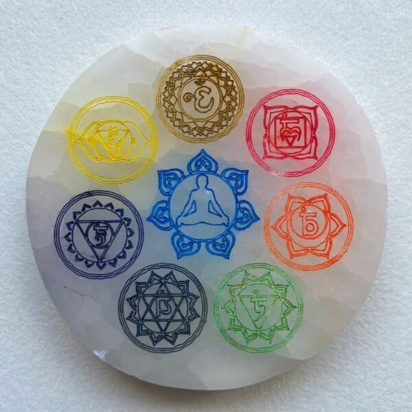 Base de Selenita 7 Chakras
