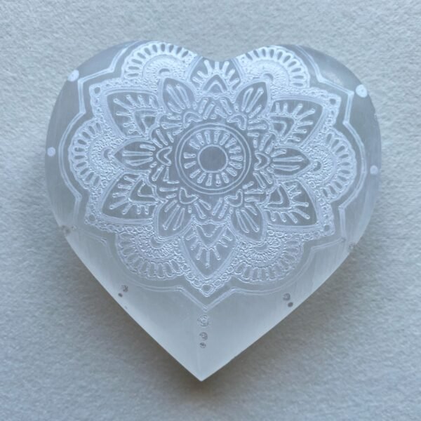 Corazón de Selenita Grabado