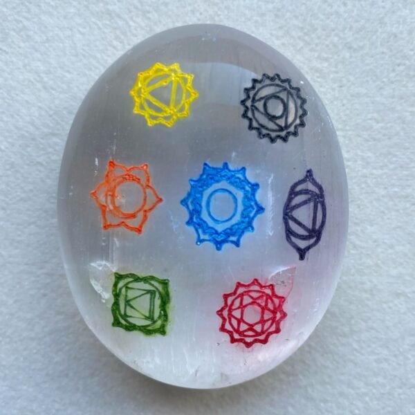 Selenita Óvalo 7 Chakras